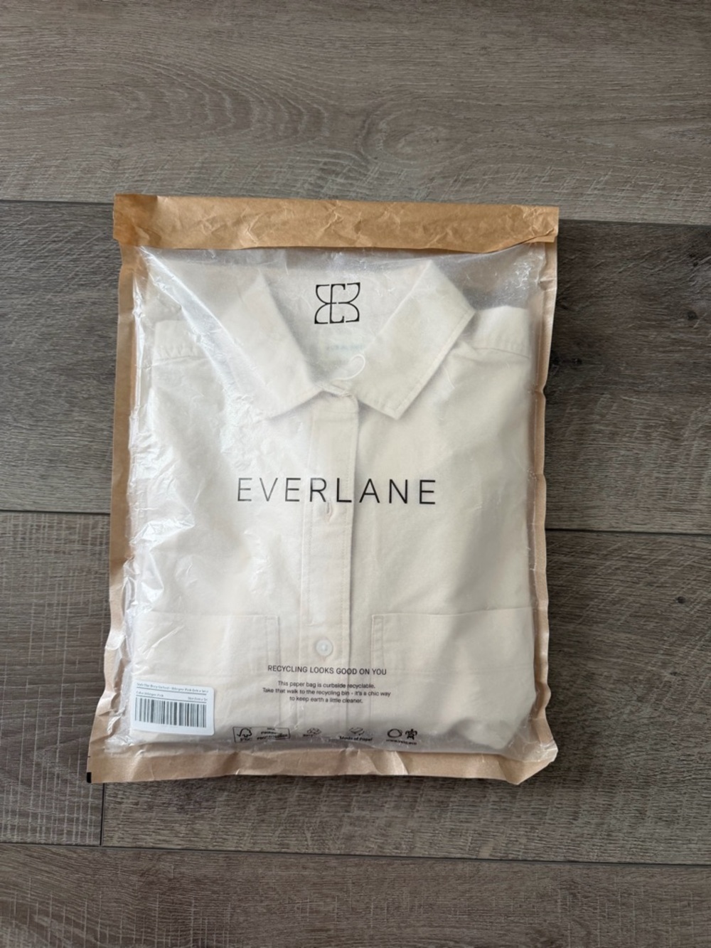 NWT Everlane The Boxy Oxford XS Whisper Pink - Picture 9 of 12